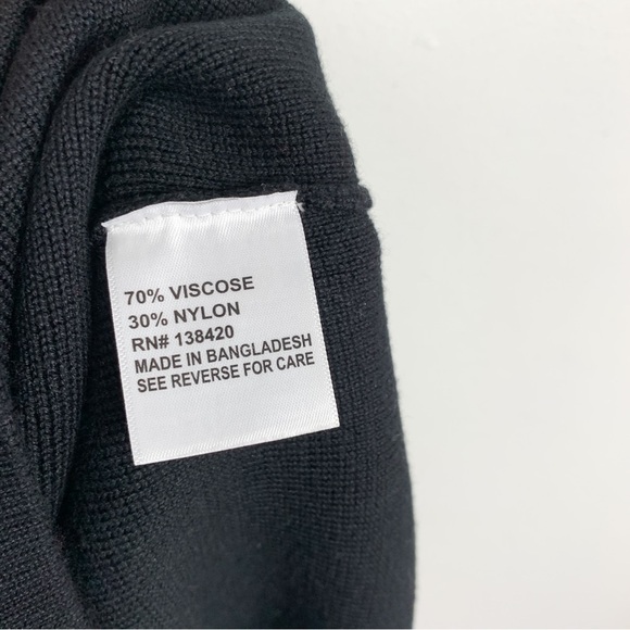 Etcetera Women’s Black Thick Knit Mock Neck Dress Sz S - Picture 6 of 7